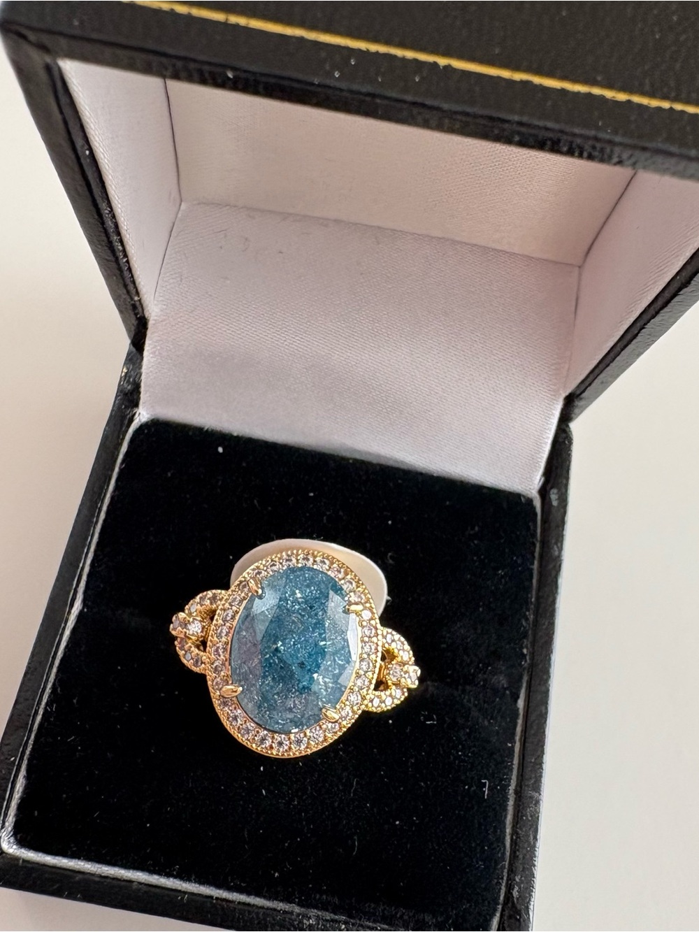 Bomb Party More Than Anything Else Ring RG59420 London Blue Sapphire Ice Crystal